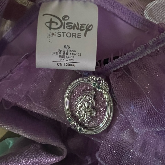 Disney Princess Ariel Little Mermaid Green and Purple Frill Dress Up Costume - Picture 3 of 6